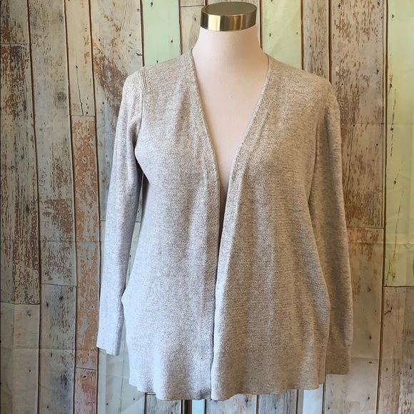 LOFT Sweaters - Loft Grey Open Front Cardigan